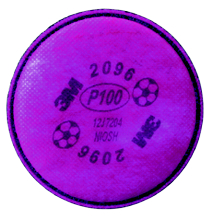 FILTER RESPIRATOR P100 ACID GAS (2/BG) - Cartridge & Filters